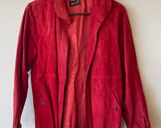 Avanti Red Suede Leather Bomber jacket