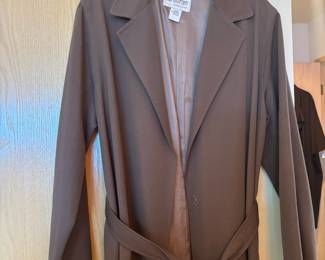 Nordstrom 100% Wool Brown Belted Trench Coat – Size 12