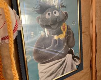 Framed Ernie & Rubber Ducky Sesame Street Poster