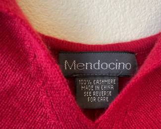 Mendocina 100% Cashmere Red Poncho Sweater