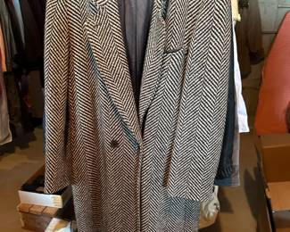 Brown & Cream Striped Overcoat
