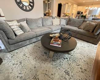 Large sectional sofa by Ashley Furniture. L-shape is in 4 sections, measuring approx. 10' x 12' 10" 