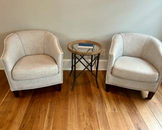 2 matching chairs (and another end table that matches the one in the living room)