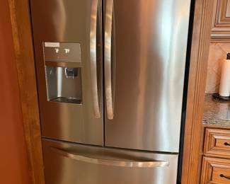 Frigidare Eventemp French Door refrigerator. This will be disconnected and located in the garage. 