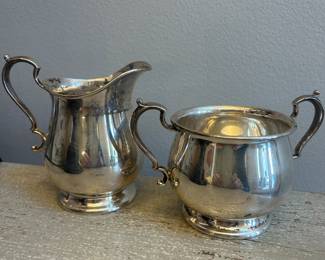 Fisher sterling cream & sugar