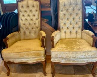 Vintage Broyhill Velvet Arm Chairs