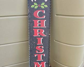 Metal Merry Christmas Welcome Sign