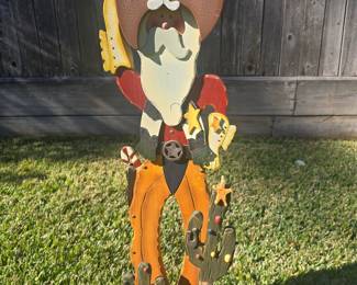 Large Merry Christmas Y’ALL Wood Cowboy