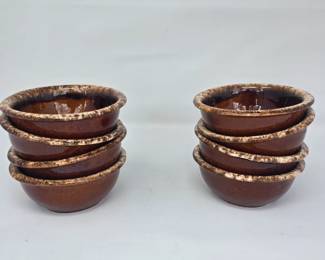 Hull Brown Drip Cereal or Dessert bowls