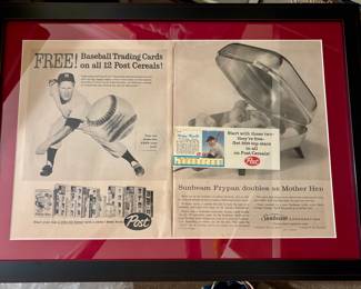 Vintage Mickey Mantle in Magazine Framed