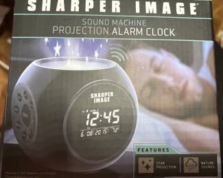 Sharper Image Sound Machine Projection Alarm Clock 