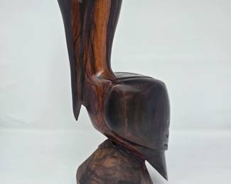 Large Vintage Wooden Hand-carved Pelican
