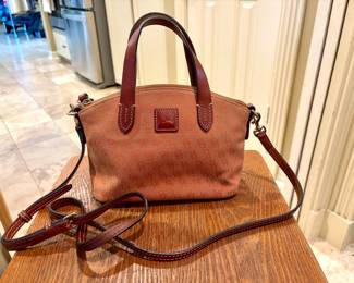 Dooney & Burke Canvas & Leather Crossbody Purse