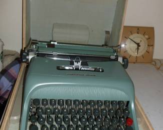 vintage typewriter in case