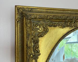 $125; Bombay Co. gold spandrel mirror; approx. 30" x 26"; overall good condition, minor loss top back right corner of frame;