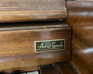 $250; Kimball Artist Console upright; approx. 42" x 57.5" x 42.75"; shows some wear