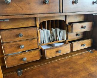 $550; 20th c. Empire-style secrétaire à abattant; approx. 67.25" x 51" x 23", minor wear