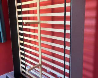 $125; Upholstered queen bed frame with Sealy Crown Jewel Black Opal Plush mattress; boxspring and slats; approx. 82" x 62" x 16" H; also available without mattress