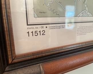 $325; 2006 Savannah & Wassaw map, professionally framed; approx. 39" x 49.25" (frame)