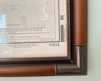 $325; 2006 Savannah & Wassaw map, professionally framed; approx. 39" x 49.25" (frame)