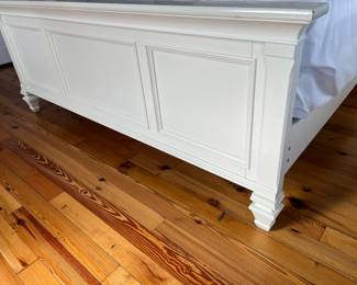 $300; Cottage king bed by Kaiser 1; Seally mattress; headboard 65.5" x 83"; foot 32.5" x 83"; some peeling on footboard edge; general wear; also available without mattress