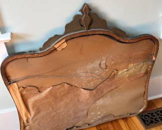 $60; Vintage gilt wood Rococo-style mirror; loss to lower left, minor losses with age; approx. 32.75" x 35.5"