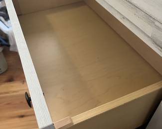 $100; Modern 4-drawer dresser; approx. 42" x 32" x 18"