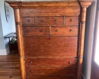 $550; 20th c. Empire-style secrétaire à abattant; approx. 67.25" x 51" x 23", minor wear