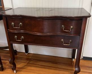 $225; Antique American Server; approx. 30.5” x 34” x 20”; wear from age and use