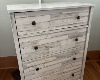 $100; Modern 4-drawer dresser; approx. 42" x 32" x 18"