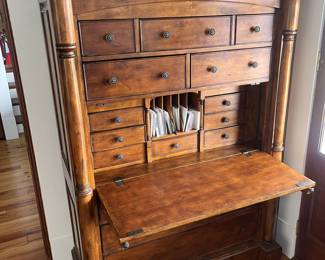 $550; 20th c. Empire-style secrétaire à abattant; approx. 67.25" x 51" x 23", minor wear