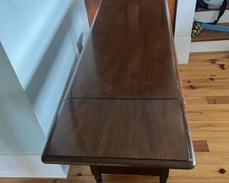 $225; Drexel serving cart, 1970s, approx. 31" x 39" x 18" (59" extended). Wear from age and use.