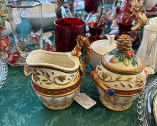 Fitz and Floyd cream and sugaaaaaar