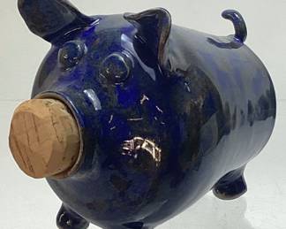 1994 BRUCE E LATHAM POTTERY PIGGY BANK