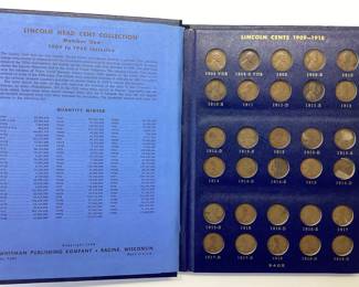 RARE 1909-S VDB, 1909 VDB IN 1909-1940 LINCOLN CENT BOOK. This Book Is Only Missing 1922-d (missing Mint Mark Error) Coin