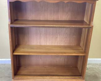 VTG BOOK SHELF 36x10.5x42 INCHES NICE WOODEN BOOKSHELF. NO SHIPPING, PICKUP ONLY