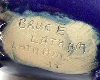 1994 BRUCE E LATHAM POTTERY PIGGY BANK