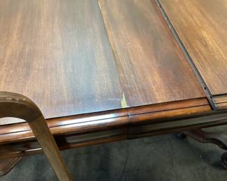 VTG. JACOBEAN STYLE SIX CHAIR DINING SET WITH LEAF NO SHIPPING, PICKUP ONLY