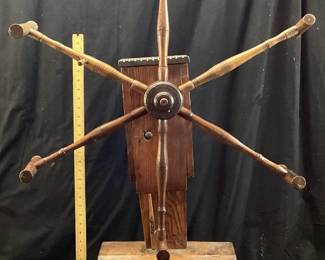 ANTIQUE WOOD YARN WINDER NO SHIPPING PICKUP ONLY