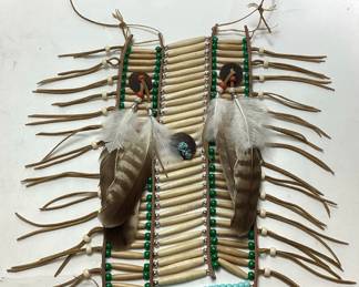 NATIVE AMERICAN BEADED BREAST PLATE