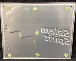  RJR 1982 SALEM CIGARETTES, SALEM SPIRIT EMBOSSED ADVERTISING SIGN NO SHIPPING PICKUP ONLY