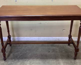 VTG. SOLID WOOD SOFA TABLE 48x18x30.5 INCHES PICKUP ONLY, NO SHIPPING