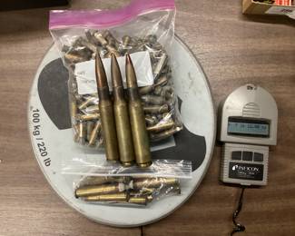  MISC. AMMO LOT. 50CAL, 45-70, 25-20, MORE 7 LBS. 12 OZ. MISC AMMO. ALSO INCLUDING 9mm, 38spl, 32. 16 WESTERN 45-70, 3 WINCHESTER REPEATING ARMS 50 CAL
