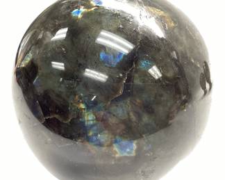 3 STONES SPHERES LOT, LABRADORITE, MARBLE, AGATE THE LARGEST SPHERE AT 3.5" IS A BEAUTIFUL LABRADORITE. TWO 3â€ STRIPED MARBLE AND AGATE SPHERES.