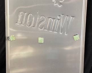 RJR 1985 WINSTON CIGARETTES METAL ADVERTISING SIGN NO SHIPPING PICKUP ONLY