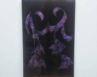 Suzzette Urs Reverse Acrylic Glass Art Unsigned