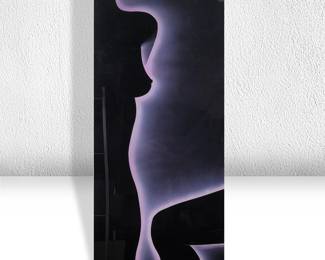 Suzzette Urs Signed Reverse Acrylic Glass Art Dated 1988