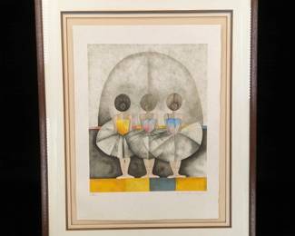 Pencil Signed Graciela Rodo Boulanger Limited Ed. Colored Lithograph, "Les Petit Rats, Ballerinas II