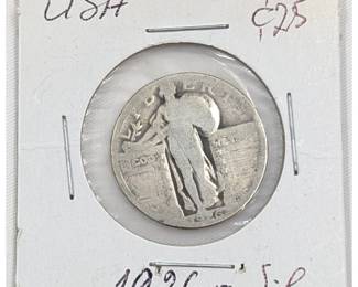 1926 US Standing Liberty Silver Quarter, Ungraded