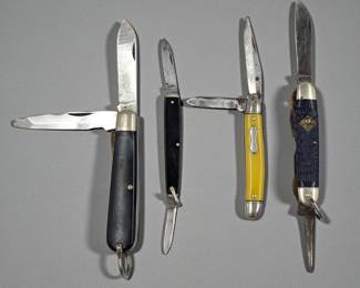 Lot Of 4 Vintage American Pocket Folding Knives